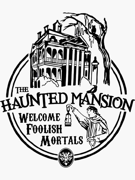 "Haunted Mansion, The Haunted Mansion, Haunted Mansion,Halloween Trip, Halloween." Sticker for Sale by KarenDesign08 Haunted Mansion Disney, Haunted Mansion Halloween, Halloween Travel, Hotel Logo, Haunted Hotel, Disney Haunted Mansion, Spooky Tattoos, Haunted Mansion, Halloween Stickers