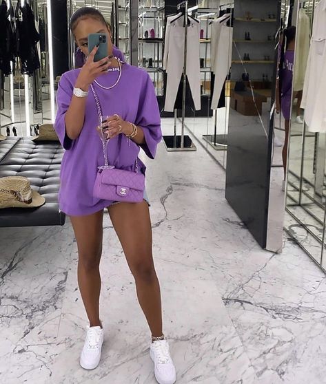 Purple Outfit, Purple Outfits, Streetwear Fashion Women, Looks Chic, Casual Summer Outfits, Street Styles, Outfits Casuales, Cute Casual Outfits, Look Fashion