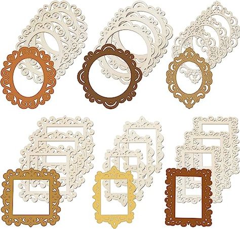 Amazon.com: 18 Pieces Wood Frames for Crafts Unfinished Wood Frames DIY Picture Frame Unfinished Picture Frames Ornament Frame Craft with Ropes for DIY Christmas Tree Hanging Decor Photo Display 5.9 x 4.7 Inch Wood Frames Diy, Frames Diy Crafts, Frames Diy, Picture Frame Ornaments, Photo Frame Display, Diy Photo Frames, Unfinished Wood Crafts, Diy Picture Frames, Wooden Photo Frames