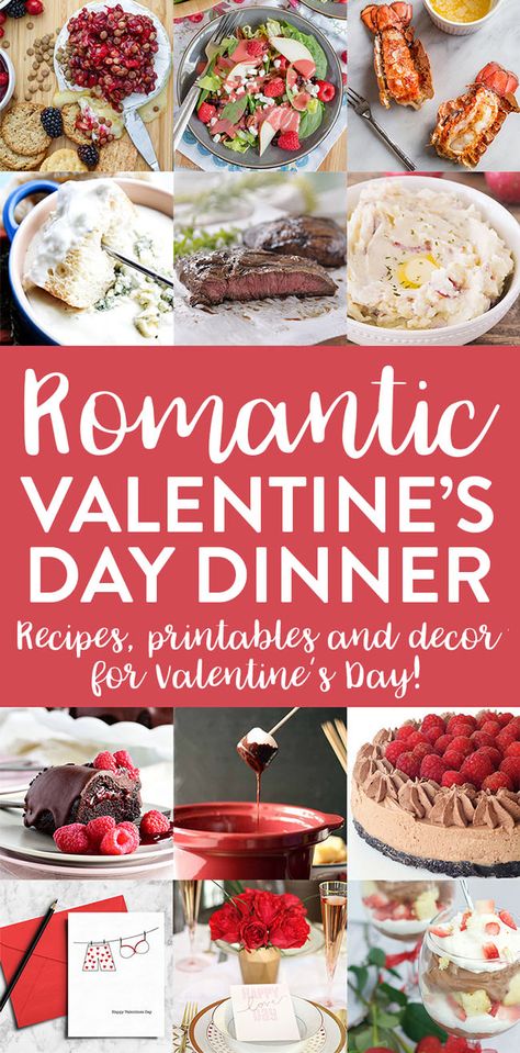 Valentine Day Meals, Valentine's Desserts, Dinner Meal Plan, Church Valentines, Valentine Dinner Party, Valentines Desserts, Valentines Food Dinner, Valentines Dinner, Valentine's Ideas