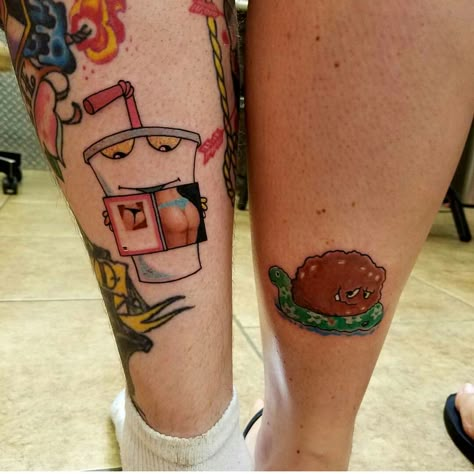 Master shake tattoo Master Shake Tattoo, Aqua Teen Hunger Force Tattoo, Sackboy Tattoo, Chowder Tattoo, Tattoo Line Art, Master Shake, Line Art Minimal, Line Art Tattoo, Tattoo Line