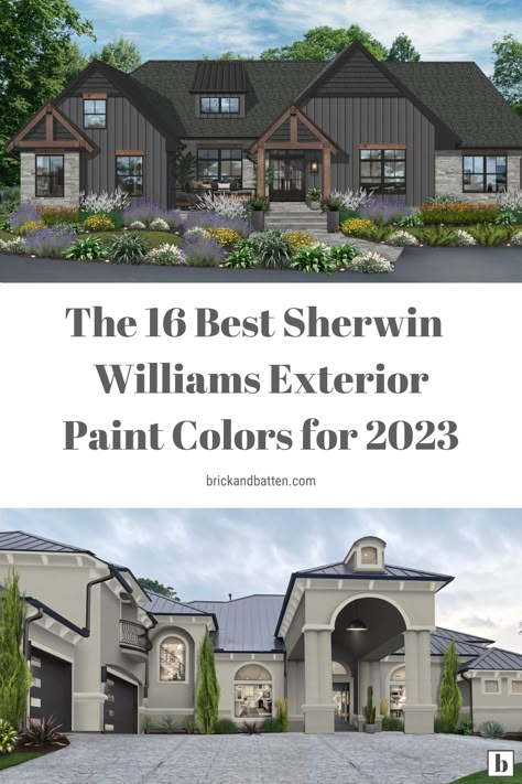 Sherwin Williams Farmhouse Colors Exterior, Sherman Williams Exterior Paint, Wherein Williams Exterior Paint Colors, Top Exterior Paint Colors For 2023, Exterior Paint Trends 2023, Best Outdoor Paint Colors For House, Sherwin Williams Exterior Paint Colors 2023, Dark Taupe Exterior House Colors, Best Exterior House Colors 2022