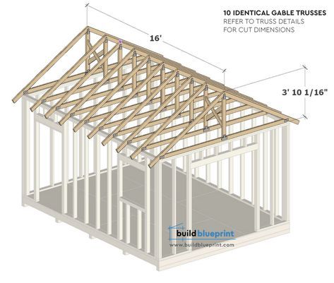 12x16 Shed Plans, 12x16 Shed, Hip Roof Design, Shed Diy, Shed With Loft, Diy Storage Shed Plans, Shed Floor Plans, Shed Blueprints, Shed Plans 12x16