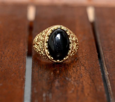 Excited to share the latest addition to my #etsy shop: Black onyx, Signet ring, Anniversary ring, Wedding ring, Midi ring, Stacking ring, Infinity ring https://etsy.me/2QcmNg8 #girls #bohohippie #no #brass #yes #black #onyx #lovefriendship #oval Gifts For Him Anniversary, Onyx Signet Ring, For Her Gifts, Black Onyx Ring, Gold Ring Stack, Brass Ring, Onyx Ring, Ring Gemstone, Rings Simple