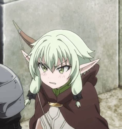 High Elf Archer, Elf Gif, Elf Archer, Blue Hair Anime Boy, Dragon Comic, Goblin Slayer, Anime Elf, High Elf, Anime Gifs