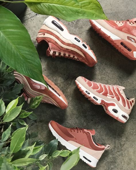 Air Max Models For Ladies Never Looked Tastier. "Dusty Peach" Pack Still Available Online. Sneaker Stores, Sneakers Addict, Nike Shoes Women, Saucony Sneaker, Jordan, Sneaker Head, Air Max, Womens Sneakers, Nike Shoes