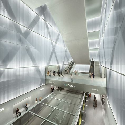 Metro System, Rail Transport, Urban Lighting, Bus Terminal, 3d Architecture, Corporate Identity Design, U Bahn, Metro Station, Futuristic Architecture