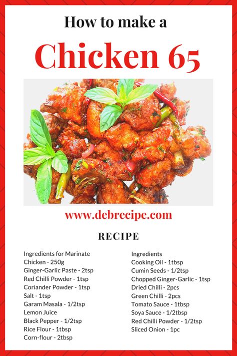 Yummy and crispy Chicken 65 Recipe in Bangla. #Chicken_65_Recipe is one the most popular recipe all over the world. Today, I am going to show you how to make chicken 65 in an easy way. Chicken 65 Recipe Indian Style, Chicken 555 Recipe, Chicken 65 Recipe, Kitchen Journal, Chicken Seasoning Recipes, Paneer Biryani, Chicken Starter, Chicken Starter Recipes, Chicken 65