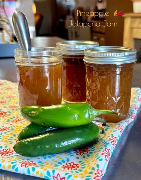 Pineapple Jalapeno Jam, Suburban Gardening, Pineapple Jelly, Pepper Jam, Jalapeno Jam, Pineapple Jam, Life In The City, Apples And Cheese, Pepper Jelly