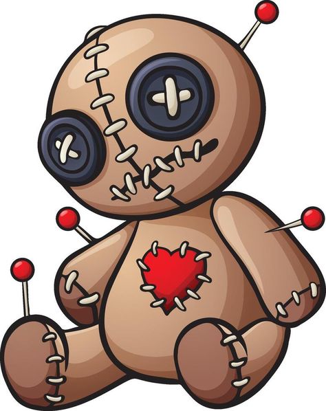 Cartoon voodoo doll isolated on white background Voodoo Doll Drawing, Doll Tattoo, Doll Drawing, Y2k Art, Voodoo Doll, Paint Projects, The Cartoon, Voodoo Dolls, Logo Banners