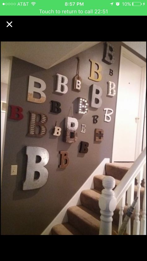 Initial gallery wall Letter Wall Decor, Initial Wall, Letter Design, Letter Wall, Decor Home Living Room, Lettering Design, Home Inspo, Home Living Room, Decor Home