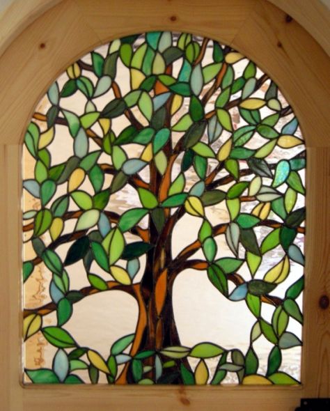 Featured Tree Panel | Stained Glass Northants - Witney Stained Glass Tree Stained Glass Pattern, Stained Glass Door Panel, Christmas Tree Patterns, Tree Stained Glass, Stained Glass Tree, Stained Glass Christmas Tree, Website Gallery, Tree Template, Christmas Tree Template