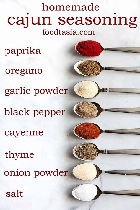 This Easy, Homemade Cajun Seasoning is my go-to, all purpose spice mix. It adds boldness and flavor to any dish. Cajun Seasoning Recipe, Homemade Cajun Seasoning, Homemade Spice Mix, Spice Blends Recipes, Spice Mix Recipes, Homemade Spice Blends, Seasoning And Spice, Diy Spices, Homemade Spices