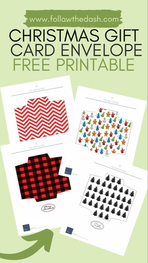 Free Gift Card Holder Template, Printable Gift Card Holder Christmas, Printable Gift Cards Template, Gift Card Envelopes Diy Free Printable, Gift Card Template Printable Free, Gift Card Holder Template Free Printable, Christmas Envelopes Printable, Gift Card Holders To Make, Gift Card Envelope Diy