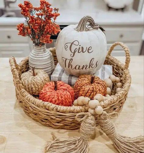 fall centerpiece style ideas Diy Fall Table Centerpieces Dollar Store, Lauracore Aesthetic, Fall Entry Table, Fall Centerpiece Ideas, Fall Tray Decor, Autumn House, Fall Tray, Fall Pumpkin Centerpieces, Round Table Decor