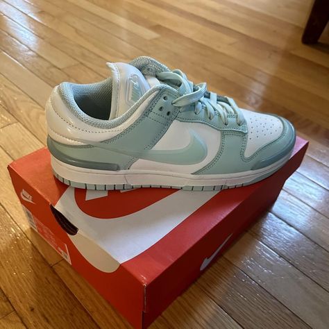 Women’s NIKE Dunk Low Twist Summit White / Jade... - Depop Nike Dunk Low Twist, Low Dunks, White Jade, Nike Dunk Low, Dunk Low, Nike Dunk, Nike Dunks, Jade, Twist