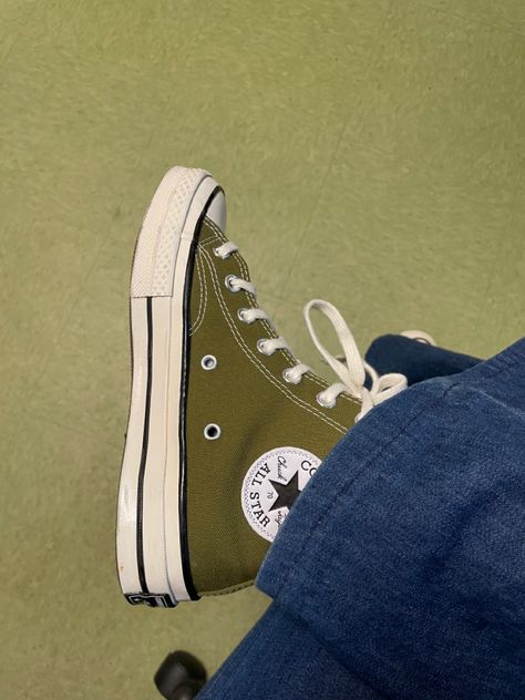 Olive Green Converse, Character Customization, Green Converse, Digital Closet, All Star, Olive Green, Converse, Stars, Green