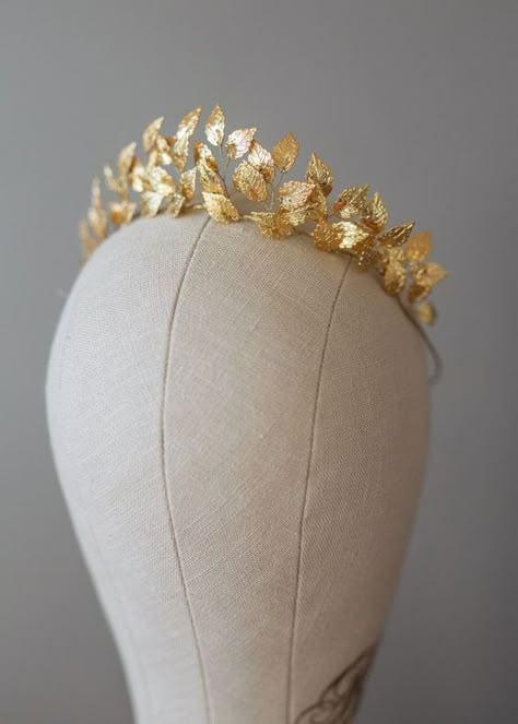 Greek Crown, Gold Headpiece Wedding, Queens Wedding, Leaf Headband, Leaf Headpiece, Leaf Crown, Leaves Headband, Gold Headpiece, Gold Tiara