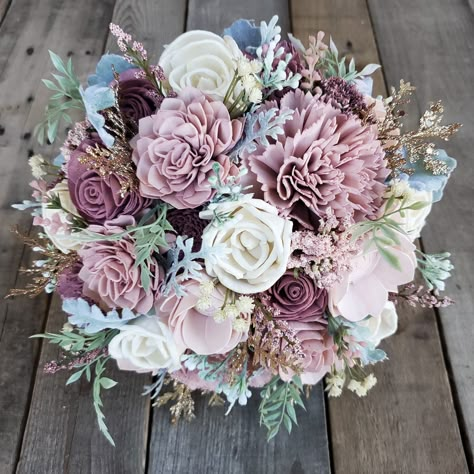 Sola Flower Bouquet Wood Flower Bouquet Dusty Rose Wedding Bouquet Mauve Wedding Bouquet Spring Wedding Bouquet Artificial Flowers Wedding Flower Alternatives, Wooden Flower Bouquet, Rose Succulent, Blush Bouquet Wedding, Fake Flower Bouquet, Wood Flower Bouquet, Spring Wedding Bouquets, Flower Girl Bouquet, Mauve Wedding