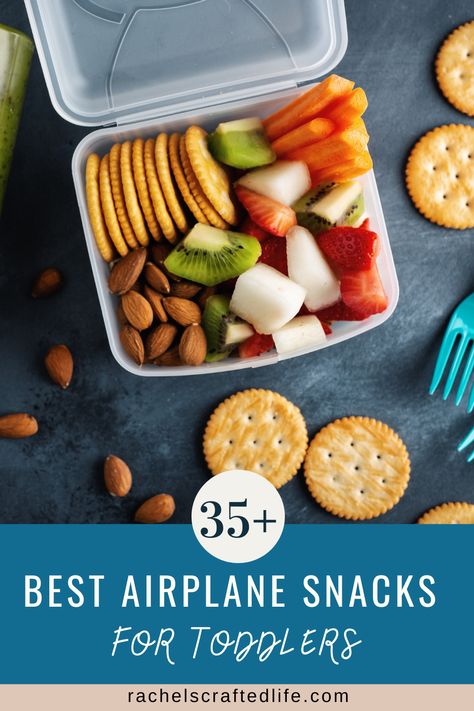 For those of us with toddlers and young children, flying can be a stressful experience. Not only do we need to keep them entertained during the flight, but we also need to make sure they're well-fed. Fortunately there are plenty of easy and healthy snacks for toddlers that you can bring on board the plane to make sure your little one stays happy and content. Here are 35 of the best airplane snacks for toddlers so that your family's next flight can be a breeze. Airplane Snacks For Toddlers, Toddler Airplane Snacks, Plane Snacks For Kids, Airplane Snacks For Kids, Best Airplane Snacks, Flight Food, Plane Snacks, Airplane Snacks, Diy Airplane