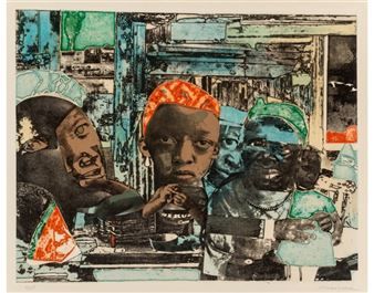 The Train Romare Bearden, Print Graphic, The Train, Museum Of Modern Art, Giclee Art, Giclee Art Print, American Artists, Abstract Expressionism, Contemporary Artists