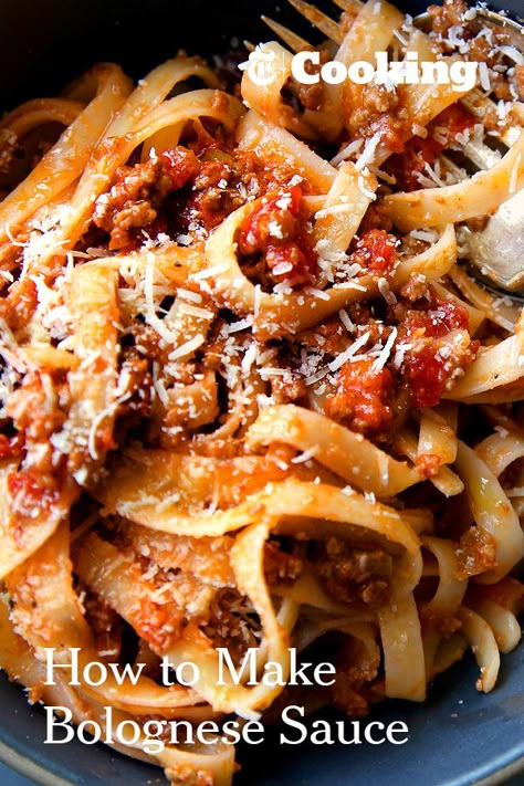 Marcella Hazan Bolognese, Homemade Bolognese Sauce, Homemade Bolognese, Marcella Hazan, Bolognese Sauce Recipe, Pasta Food Recipes, Pasta Food, Bolognese Sauce, Spaghetti Bolognese