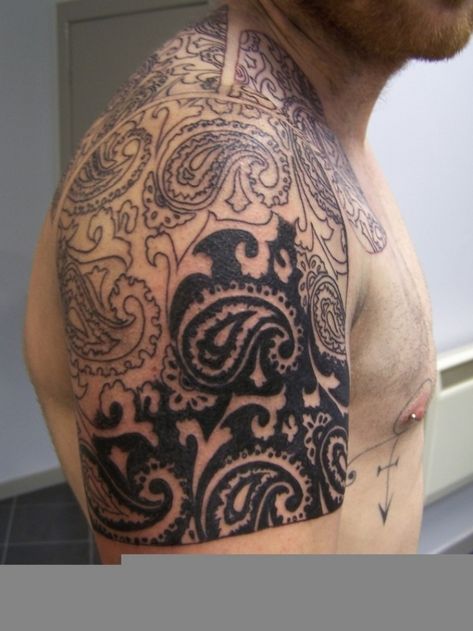 Paisley Pattern Tattoo, Paisley Tattoo Design, Bandana Tattoo, Fractal Tattoo, Paisley Tattoos, Best Tattoo Ideas For Men, Paisley Tattoo, Pattern Tattoos, Best Tattoo Ideas