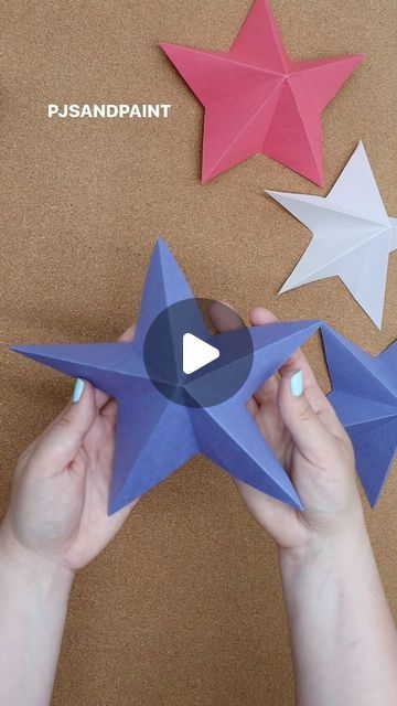 Kelly Crean on Instagram: "Easy patriotic paper star craft ⭐️  #papercrafts #patriotic #easycrafts #origami #paperstars #memorialday #flagday #4thofjuly #july4th" Fourth July Crafts, July Fourth Crafts, 4th Of July Paper Crafts, Star Origami Easy, Star Crafts For Kids, Forth Of July Crafts, Fourth Of July Crafts, Summer School Crafts, 4th Of July Crafts