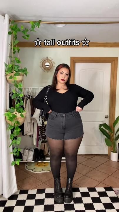 Cute Plus Size Fall Outfits, Fall Outfits Cute, Outfits Gorditas, Spring Ootd, Plus Size Baddie Outfits, Cute Plus Size, Plus Size Fall Outfit, Plus Size Fall, Alt Fashion