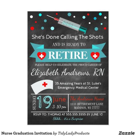 Nurse Graduation Invitation Nurse Career, Retirement Wishes, Retirement Invitation, Medical School Graduation, Retirement Invitations, Chalkboard Printables, Chalkboard Invitation, Nurse Graduation, Nursing Career