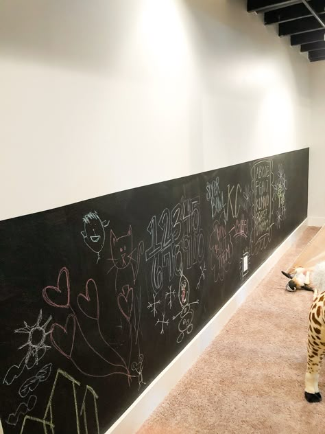 Unfinished Basement Playroom, Playroom Paint Colors, Mindfully Gray, Playroom Paint, Kids Playroom Ideas, Playroom Mural, Hand Decor, Colorful Playroom, Basement Laundry Room