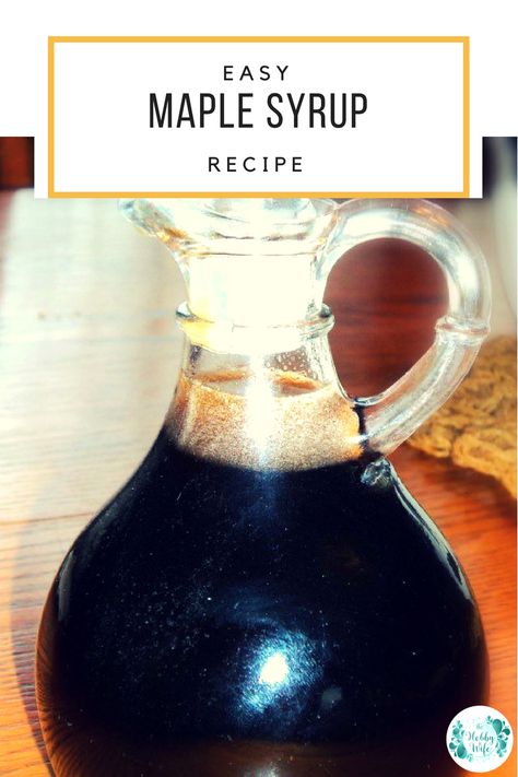 This Easy Maple Syrup Recipe is the perfect addition to a stack of pancakes or waffles. #yummy #breakfast Homemade Pancake Syrup, Homemade Maple Syrup, Maple Syrup Recipes, Pancake Syrup, Pancake Stack, Homemade Syrup, Pancakes Easy, Syrup Recipe, Maple Syrup