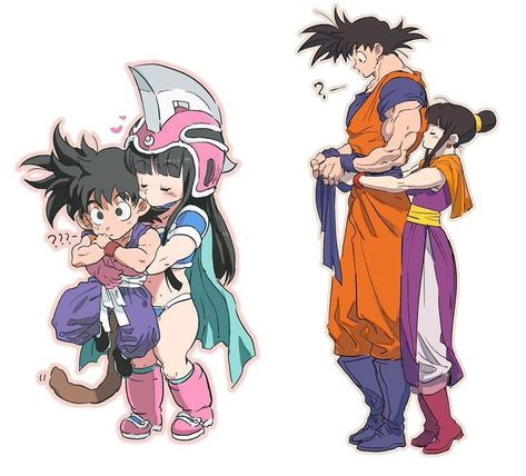 Goku And Chichi, Dragon Ball Painting, Dragon Ball Super Art, Dragon Ball Image, Anime Dragon Ball Goku, Dragon Ball Super Manga, Dragon Ball Wallpapers, Dragon Ball Goku, Dragon Ball Artwork