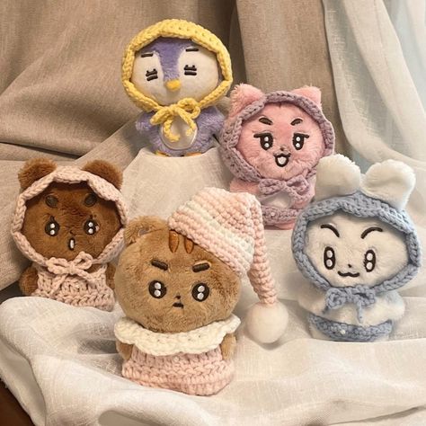 Txt Plushies, Kpop Plushies, Kpop Crochet, Aphmau Fan Art, Pop Dolls, Kawaii Crochet, Crochet Doll Clothes, Kpop Merch, Crochet Inspo