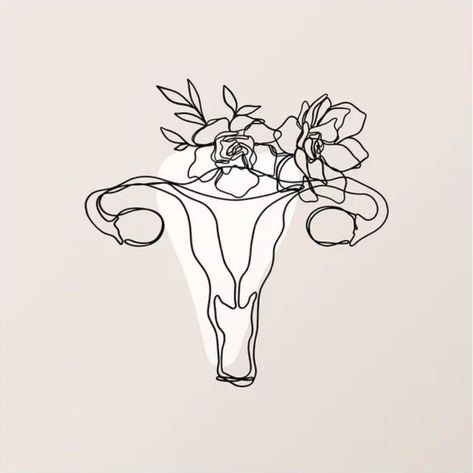 Uterus Drawing, Midwife Tattoo, Uterus Art, Art Major, Line Tattoos, Body Tattoos, Dorm Decorations, Van Gogh, Art Sketches