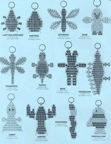 Pony Bead Animals, Pony Bead Projects, Pony Bead Crafts, Pony Bead Patterns, Motifs Perler, Bead Charms Diy, Beaded Crafts, Diy Crafts To Do, Camping Crafts