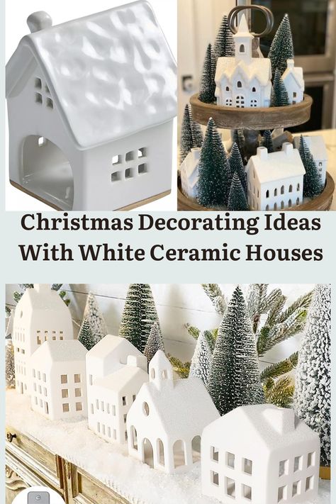 christmas decorating ideas with white ceramic houses, white ceramic house Christmas village, white ceramic house christmas village, decorating with white ceramic houses, white ceramic houses christmas decor, white ceramic houses christmas display, white ceramic houses christmas mantle, white ceramic houses christmas mantle farmhouse, how to decorate with white ceramic houses, white ceramic houses christmas mantle ideas, christmas mantle decor fireplaces, christmas mantles White Ceramic Houses Decor, Christmas White Houses Village, All White Christmas Village Display, Christmas White House Village, White Porcelain Christmas Village, Small White Houses Christmas Decor, Ceramic House Christmas Decor, Ceramic White Houses, White House Christmas Decor