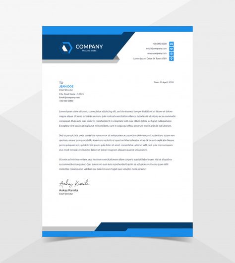 Professional and modern corporate letter... | Premium Vector #Freepik #vector #business #template #letterhead #stationery Letter Head Design Letterhead Business, Professional Letter Head Design, Letterhead Design Inspiration, Letter Head Design, Company Letterhead Template, Happy New Year Letter, Professional Letterhead, 보고서 디자인, Letterhead Business