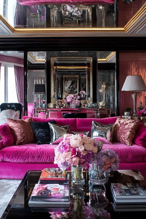 Pink Hollywood Aesthetic, Hollywood Regency Decor Living Room, Old Hollywood Glamour Decor, Old Hollywood Home Decor, Old Hollywood Living Room, Hollywood Glamour Decor, Hollywood Glam Interior Design, Hollywood Glam Living Room, Hollywood Regency Interior Design