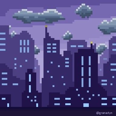 Cityscape Pixel Art, Pixel City Background, Pixel Art City Night, Pixel Art Building, City Pixel Art, Chibi Artstyle, Pixel City, Piskel Art, City Games