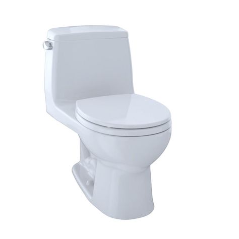 TOTO Ultimate 1-Piece 1.6 GPF Single Flush Round Toilet in Cotton White Toto Toilet, Round Toilet, Water Efficiency, Bidet Toilet, Flush Toilet, One Piece Toilets, Toilet Bowl, Plumbing Fixtures, Bathroom Styling