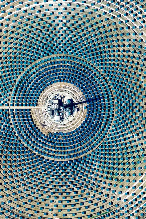 Solar array Solar Powered Garden Lights, Advantages Of Solar Energy, Solar Power Plant, Seville Spain, Aerial Drone, Drone Photos, Aerial Photo, Futuristic Architecture, Green Energy