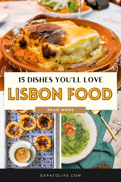 Lisbon food guide delicious dishes to try in Lisbon Food In Lisbon, Lisbon Food, Lisbon Guide, Lisbon Portugal Travel, Portugal Food, Lisbon Travel Guide, Vibrant Food, Portuguese Cuisine, Portuguese Food