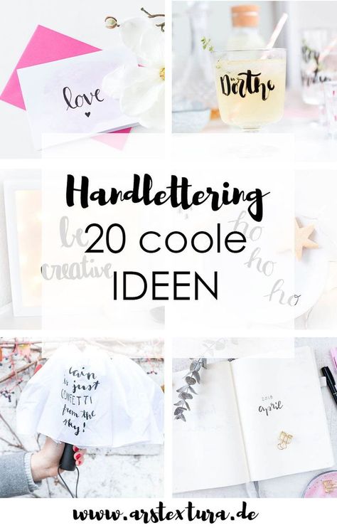 20 coole Handlettering Ideen: Karten gestalten, Geschenke, Deko mit Brushlettering verzieren und Handlettering lernen | ars textura - DIY-Blog #handlettering #brushscript Hobbies For Women, Work Diy, Brush Script, Food Blogs, Paper Garland, Scrapbooking Embellishments, Brush Lettering, Diy Hacks, Diy Blog