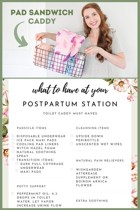 Postpartum Care Essentials, Postpartum Essentials List, Postpartum Care Package, Postpartum Bathroom Caddy, Postpartum Bathroom Kit, Post Partum Must Haves Products, Natural Postpartum Essentials, Padsicles Postpartum, Post Partum Recovery Kit For Bathroom