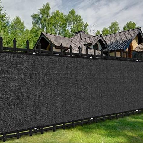 Amazon.com : TANG Privacy Fence Screen Black 4' x 5' for Patio Garden Heavy Duty Residential Windscreen Fence Privacy Blockage for Backyard School Commercial Netting Fence Permeable 3 Years Warranty : Patio, Lawn & Garden Backyard School, Sheet Metal Fence, Fence Privacy, Fence Screen, Privacy Fence Screen, Fence Screening, Metal Fence, Privacy Fence, Wind Screen