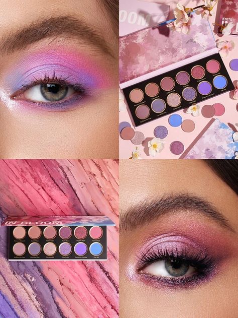 Pink Purple Eyeshadow, Bloom Makeup, Eyeliner Palette, Christmas Decor Party, Podium Design, Y2k Halloween, Eye Makeup Eyeliner, Eye Makeup Cosmetics, Eyebrow Stamp