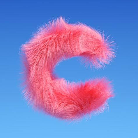 Fluffy Typography, 3d Type Design, 3d Type, Days Of Type, 3d Typography, 36 Days Of Type, 3d Letters, Design Innovation, 3d Texture