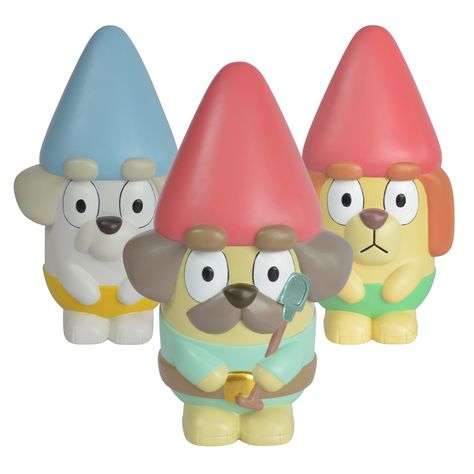 Hammerbarn Gnomes - Bluey Official Website Bluey Gnomes, Bluey Trunk Or Treat, Bluey Hammerbarn, Bluey Decor, Bluey Birthday Ideas, Bluey Crafts, Garden Gnomes Diy, Blue Gnome, Dog Business