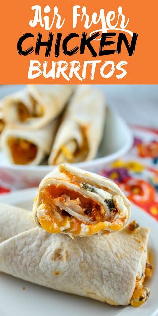 Whenever I'm at a lack for what to make for dinner, my air fryer is my go-to choice. These air fryer chicken burritos are so easy to make! And if you don't have chicken - you can swap another meat, add veggies or just have them with cheese & salsa! They're quick, easy and tasty no matter what your choice! #airfryer #chickenburritos Burrito Recipe Chicken, What To Make For Dinner, Cooks Air Fryer, Air Fried Food, Air Fryer Oven Recipes, Air Fry Recipes, Burritos Recipe, Chicken Burritos, Air Fryer Dinner Recipes